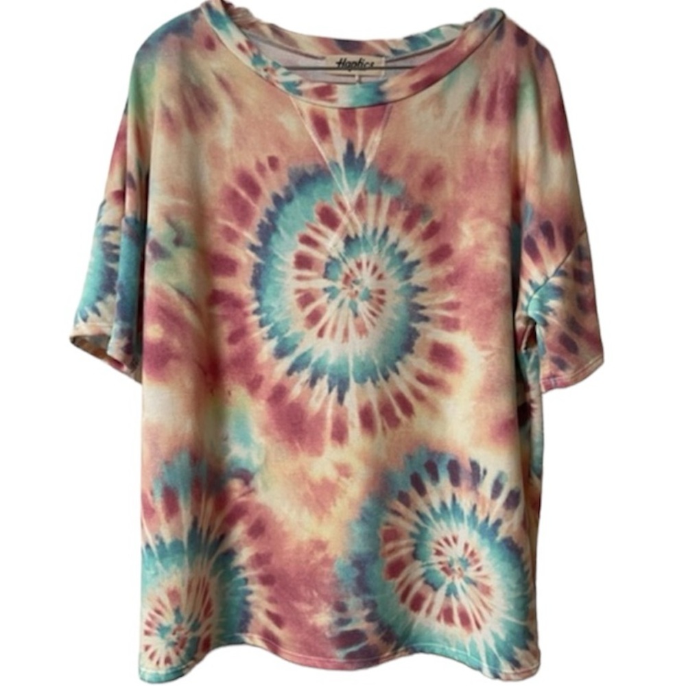 NWT: HAPTICS Tidal Tie Dye Short Sleeve shirt Size Medium